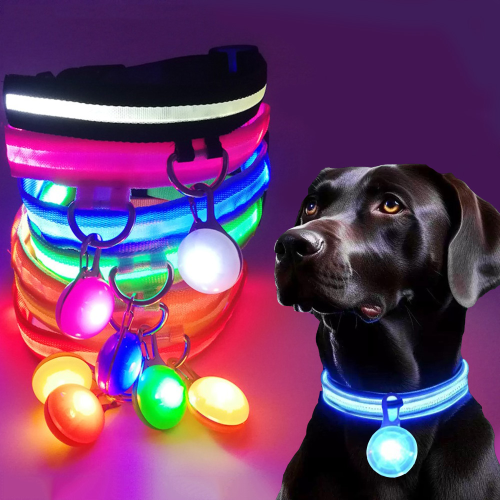 Tech Dog Accessories - USB 충전식 발광 강아지 목줄, 펜던트