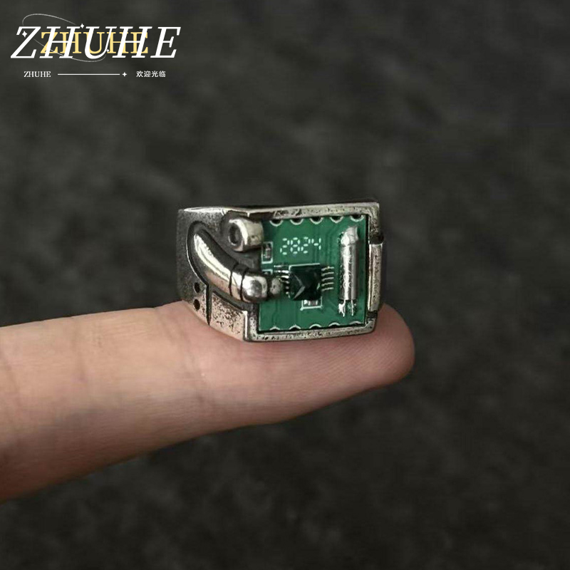Tech Inspired Accessories - 기술에서 영감을 받은 PCB 패턴 링