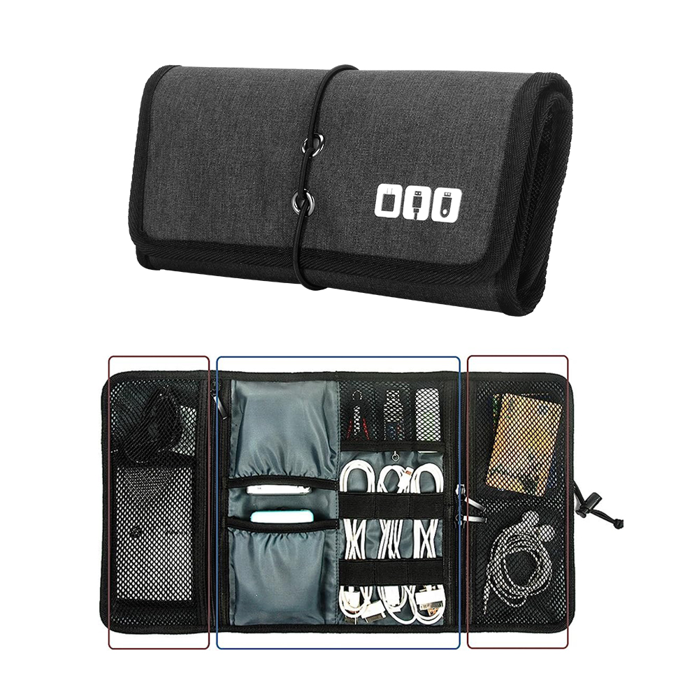 Tech Accessories Travel Organizer Pouch - 전자 정리함 코드 파우치, 여행용 케이블