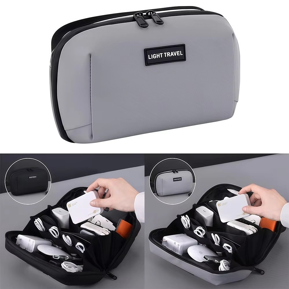 Tech Accessories Travel Organizer Pouch - 휴대용 데이터 케이블 보관 가방 방진