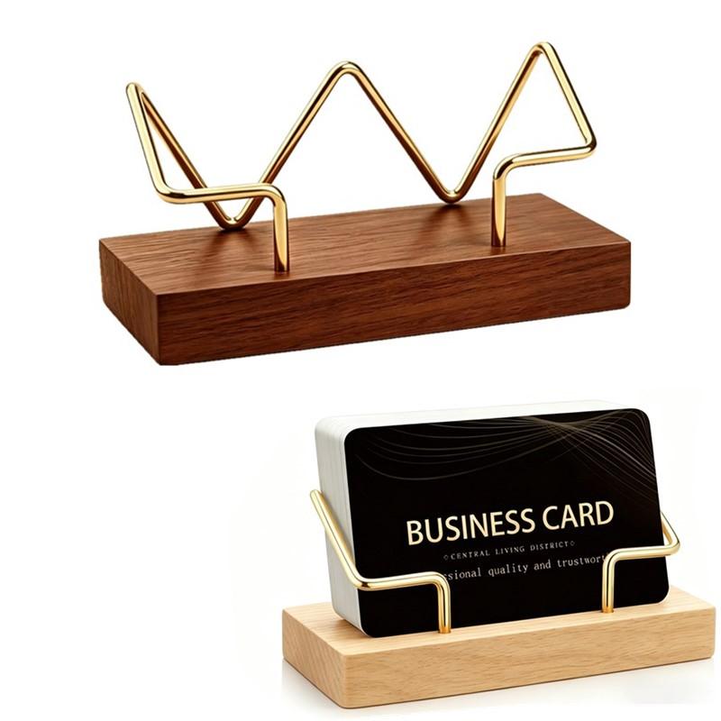 Tech Accessories For Office Desk - 【A8】나무 명함 홀더 정리함 사무실 책상