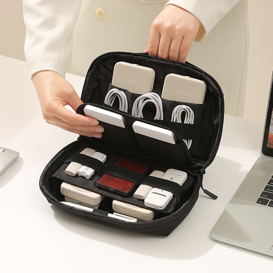 Tech Accessories Travel Organizer Pouch - 휴대용 여행용 케이블 정리함, 전자제품 보관