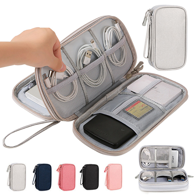 Travel Cable Organizer - 다채로운 색상의 휴대용 여행용 디지털 수납