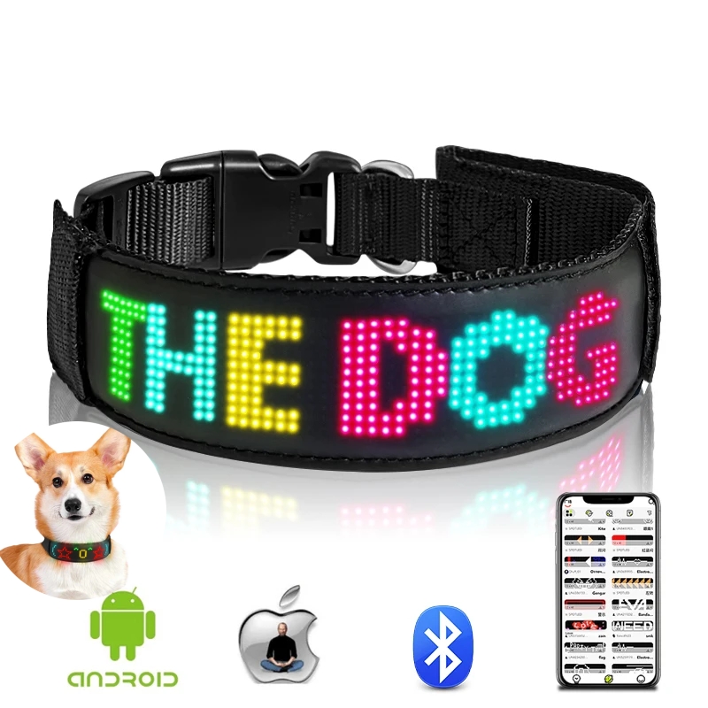 여러 가지 빛깔의 애완 동물 LED 개 목걸이 프로그래 - Tech Dog Accessories 리뷰 및 가격