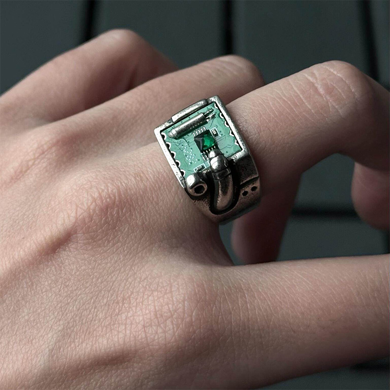 기술에서 영감을 받은 PCB 패턴 링 쥬얼리 액세서리( - Tech Inspired Accessories 리뷰 및 가격