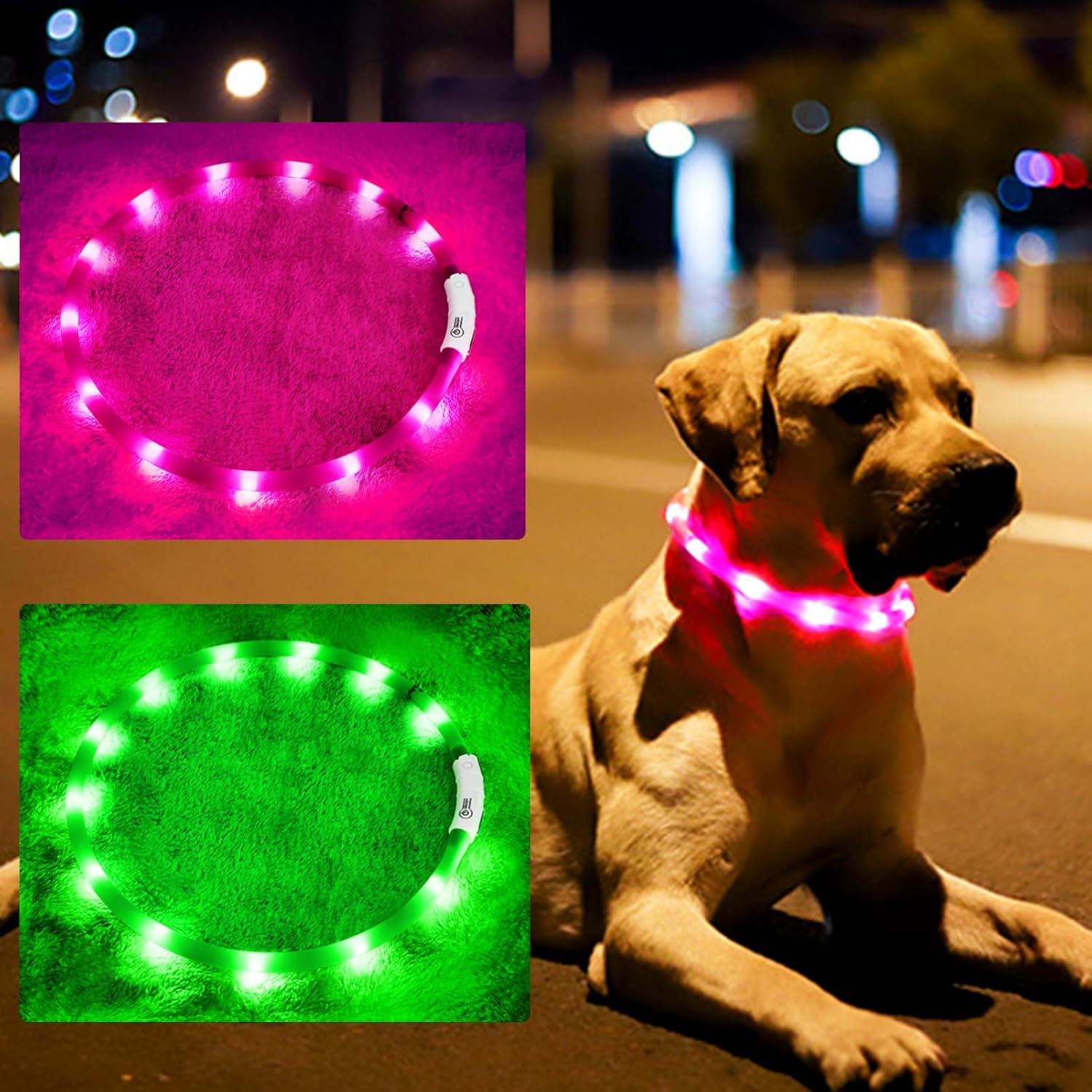 실리콘 LED 개 목걸이, USB 충전식 빛나는, 조명 - Tech Dog Accessories 리뷰 및 가격