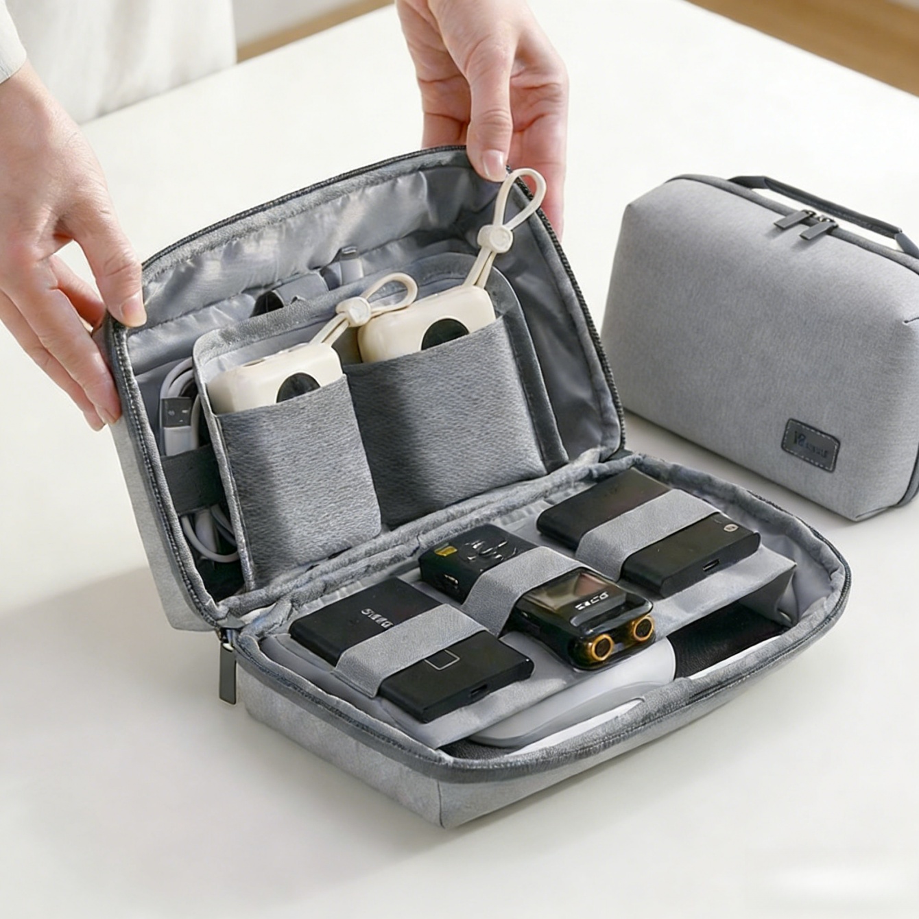 1개 전자기기 정리 여행 케이스, 방수 여행 가방 케이 - Tech Accessories Travel Organizer Pouch 리뷰 및 가격