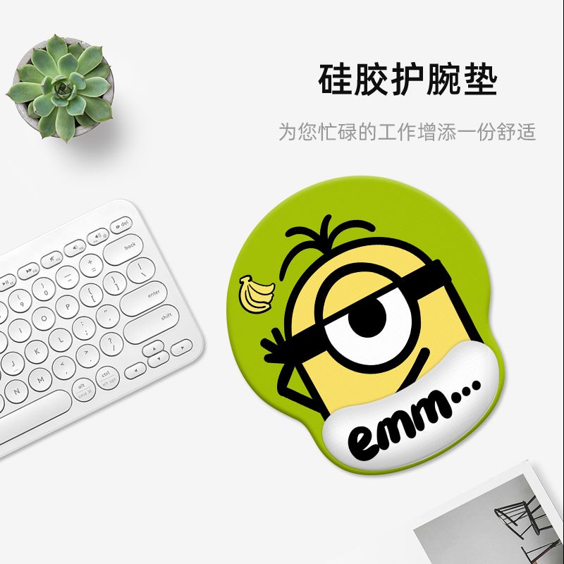 미니언즈 만화 귀여운 손목 받침대 마우스 패드 카와이  - Tech Accessories For Office Desk 리뷰 및 가격