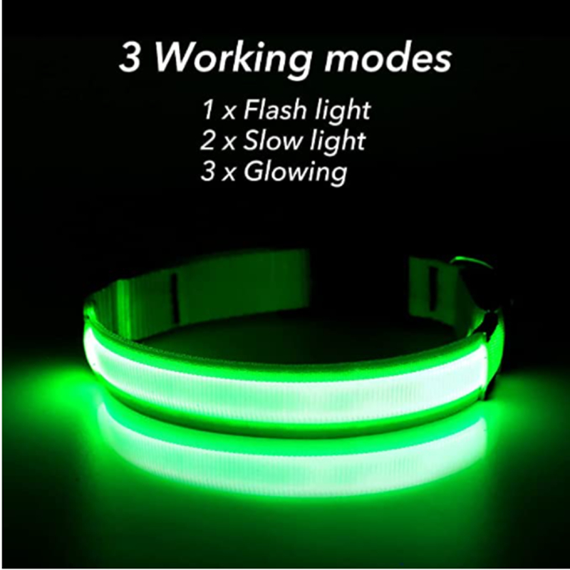 USB 충전식 발광 칼라, 조절 가능한 LED 야광 개 - Tech Dog Accessories 리뷰 및 가격