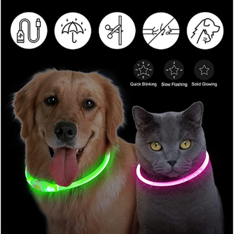 USB 충전식 발광 칼라, 조절 가능한 LED 야광 개 - Tech Dog Accessories 리뷰 및 가격