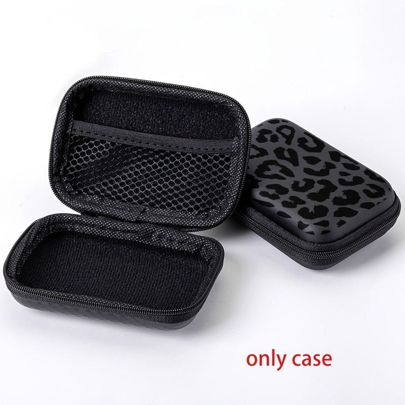 블랙 레오파드 프린트 EVA 하드 쉘 전자제품 정리함  - Travel Cable Organizer 리뷰 및 가격