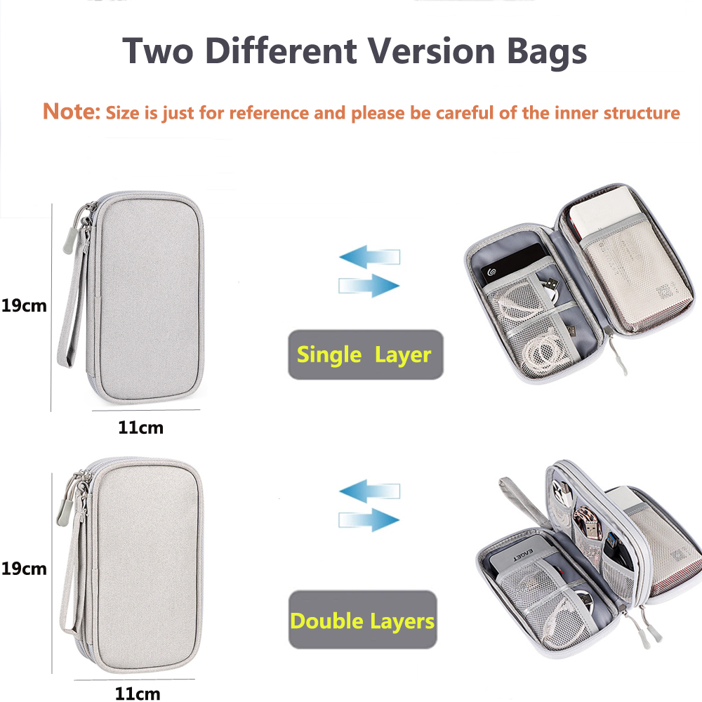 다기능 메이크업 가방 케이블 이어폰 액세서리 보관 가방 - Travel Cable Organizer 리뷰 및 가격