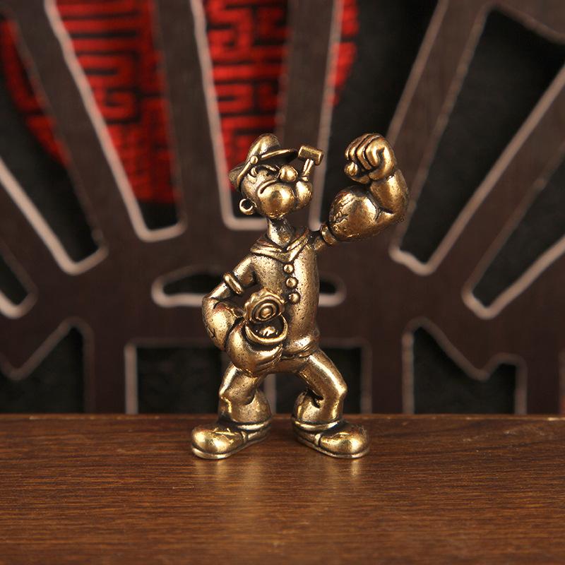 1/2Pcs Popeye 선원 남자 황동 입상 복고풍  - Tech Accessories For Office Desk 리뷰 및 가격